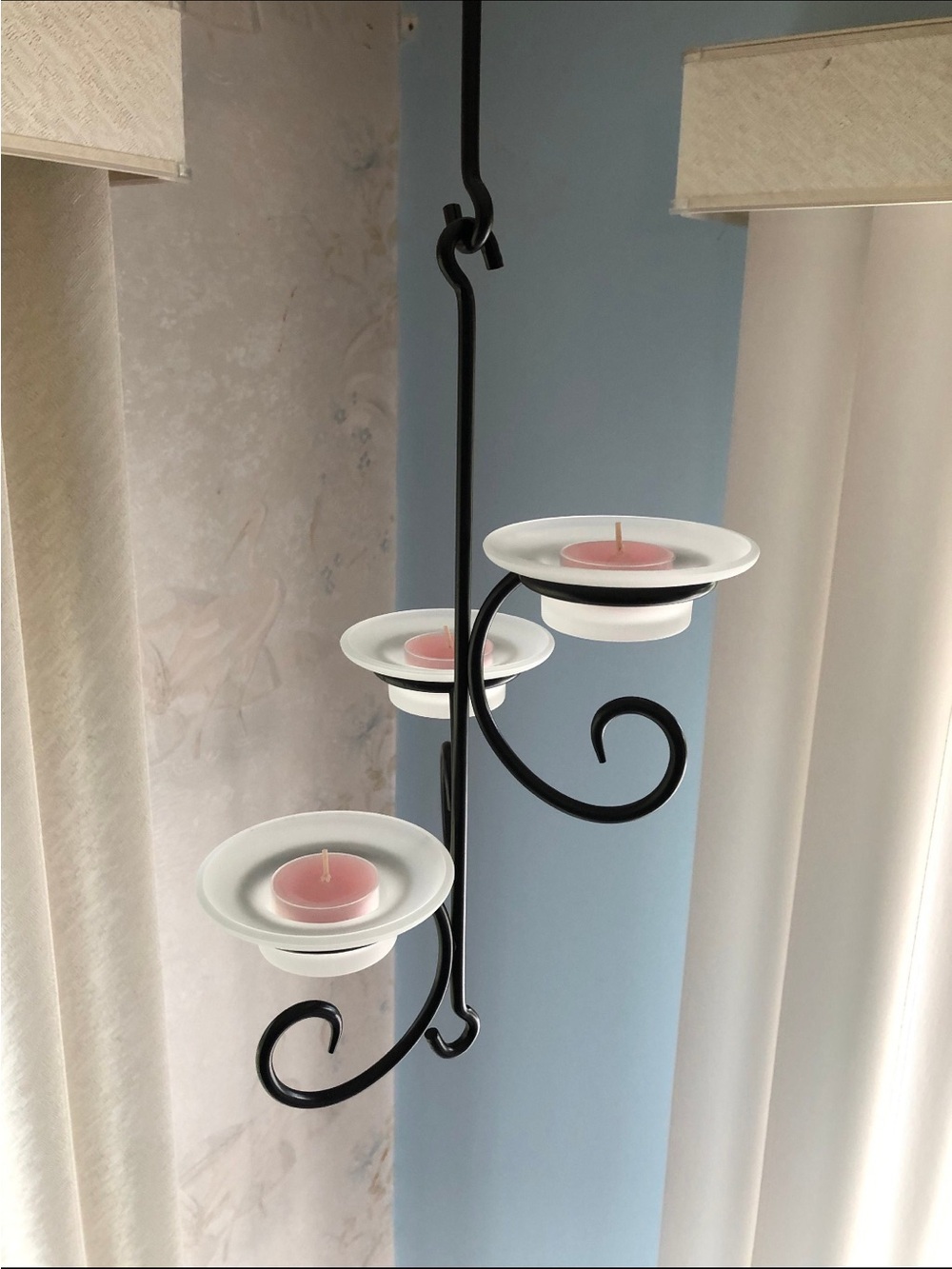 PartyLite P7550 Cascade Tealight Holder, open box of 5 votives and lge candle
